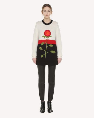 REDValentino Flower-crochet wool sweater