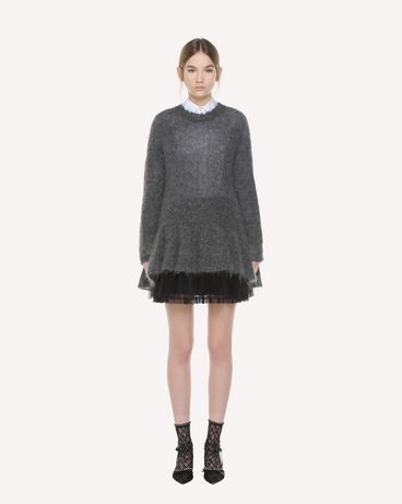 REDValentino Flounce detail Mohair sweater