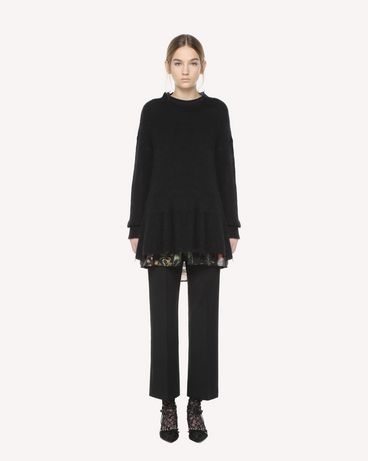 REDValentino Flounce detail Mohair sweater