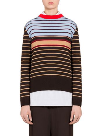 Marni Virgin wool sweater with rear bow detail Woman