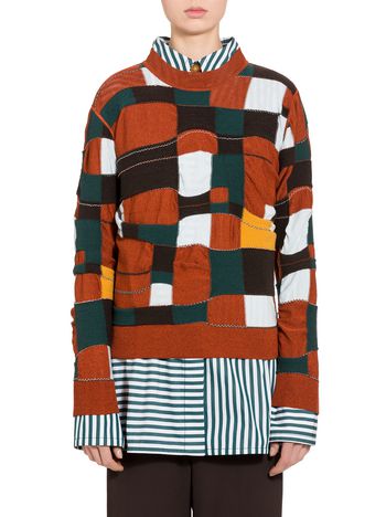 Marni Virgin wool sweater with multi-colored DADA intarsia Woman