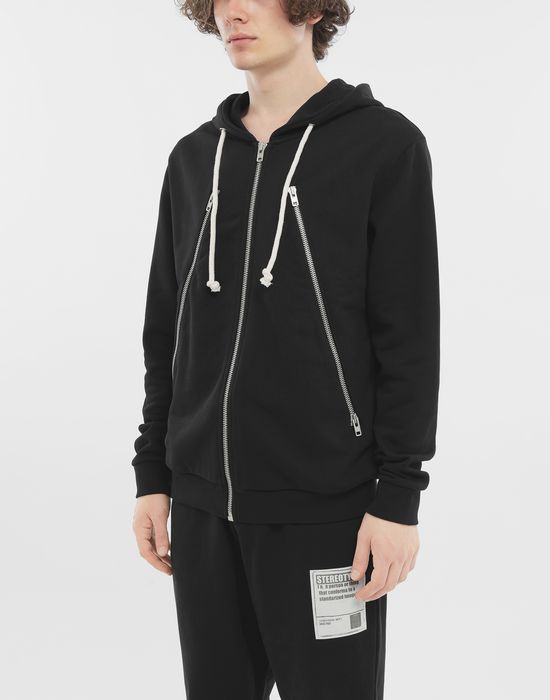 Shirt Avec En Maison Sweat Coton Margiela Zippés Détails XwqTHxEtR