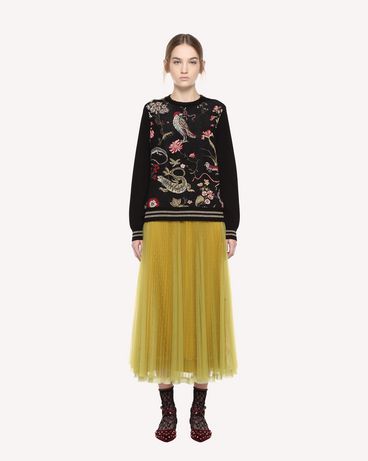 REDValentino Stretch viscose Flora and Fauna jacquard sweater