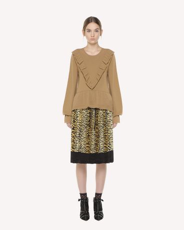REDValentino Ruffle detail wool blend jumper