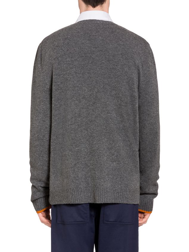 Long Sleeve Jumper Marni Virgin wool sweater with rabbit silhouette Man