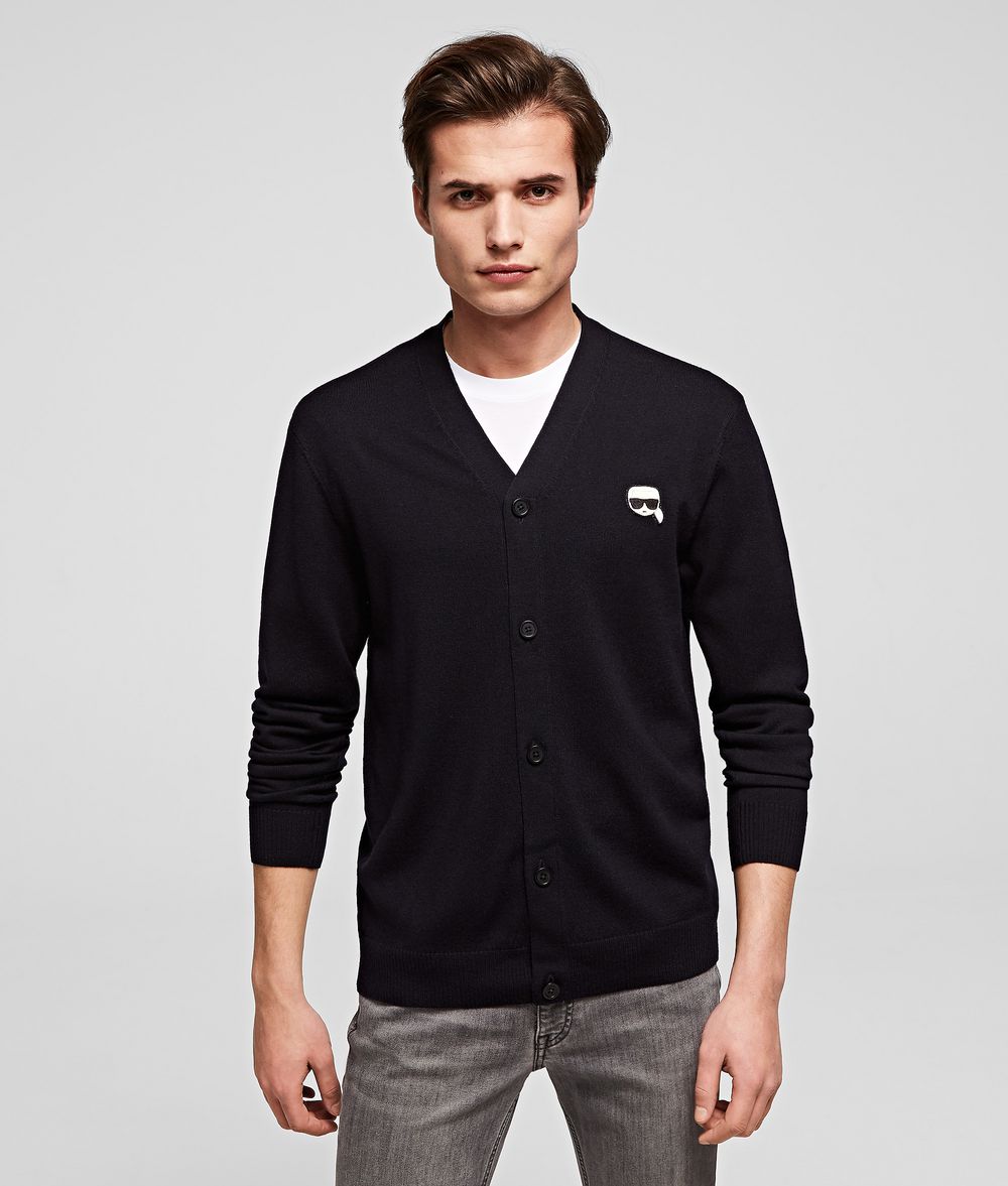 KARL LAGERFELD K/Ikonik cardigan en laine Cardigan Homme f