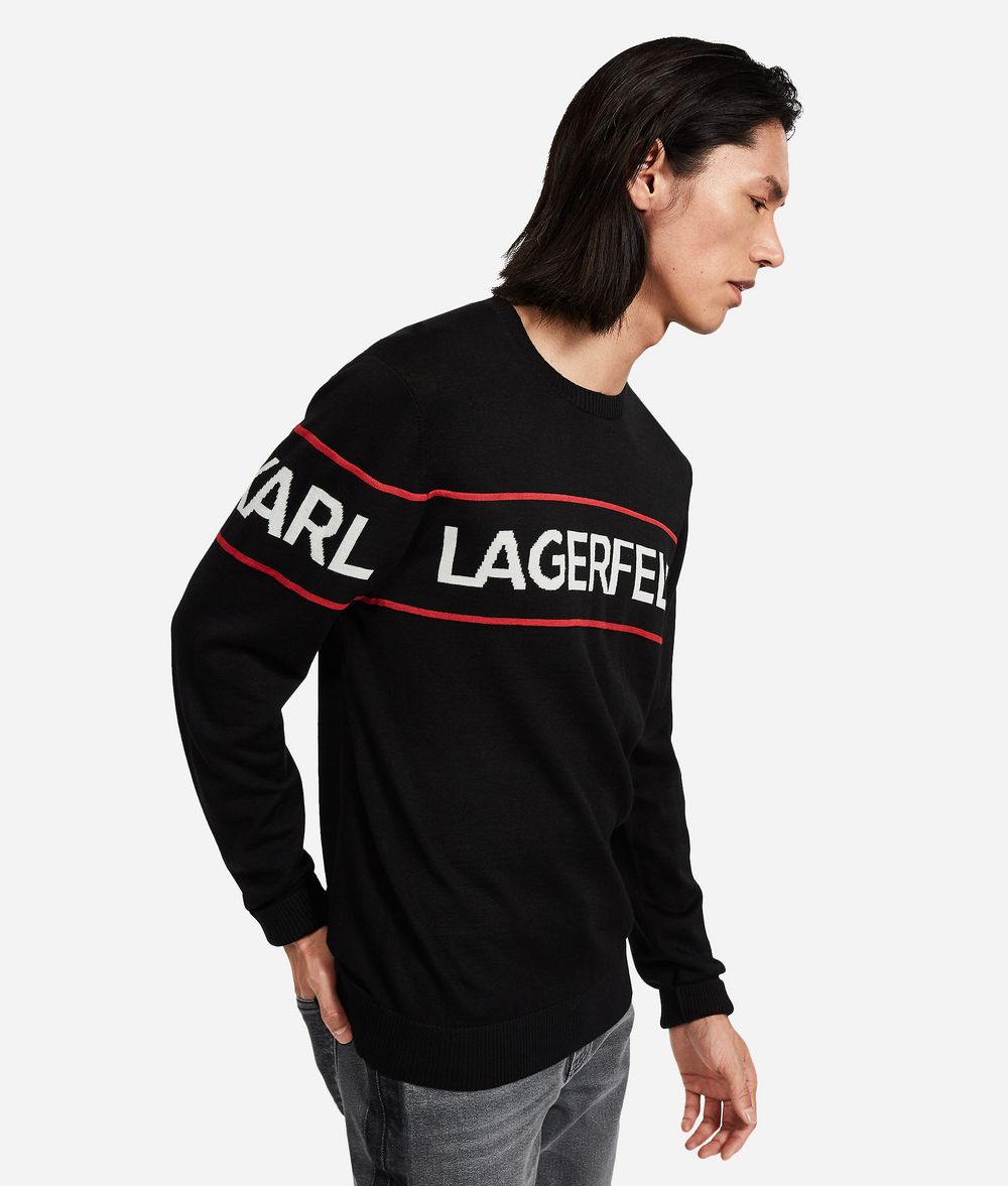 KARL LAGERFELD Wool Logo Sweater Sweater Man d