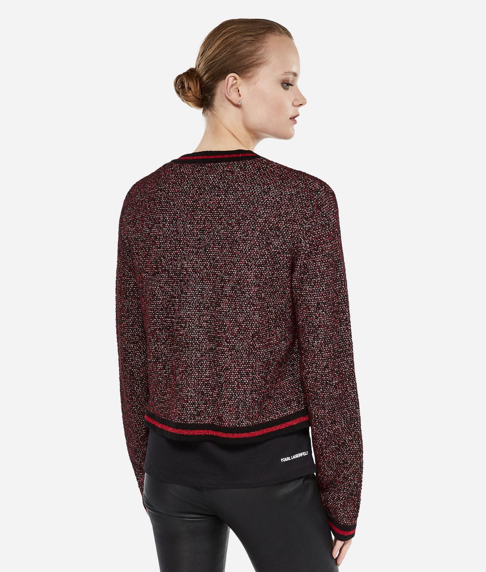 KARL LAGERFELD Karl Space Cardigan aus Bouclé Cardigan Damen d