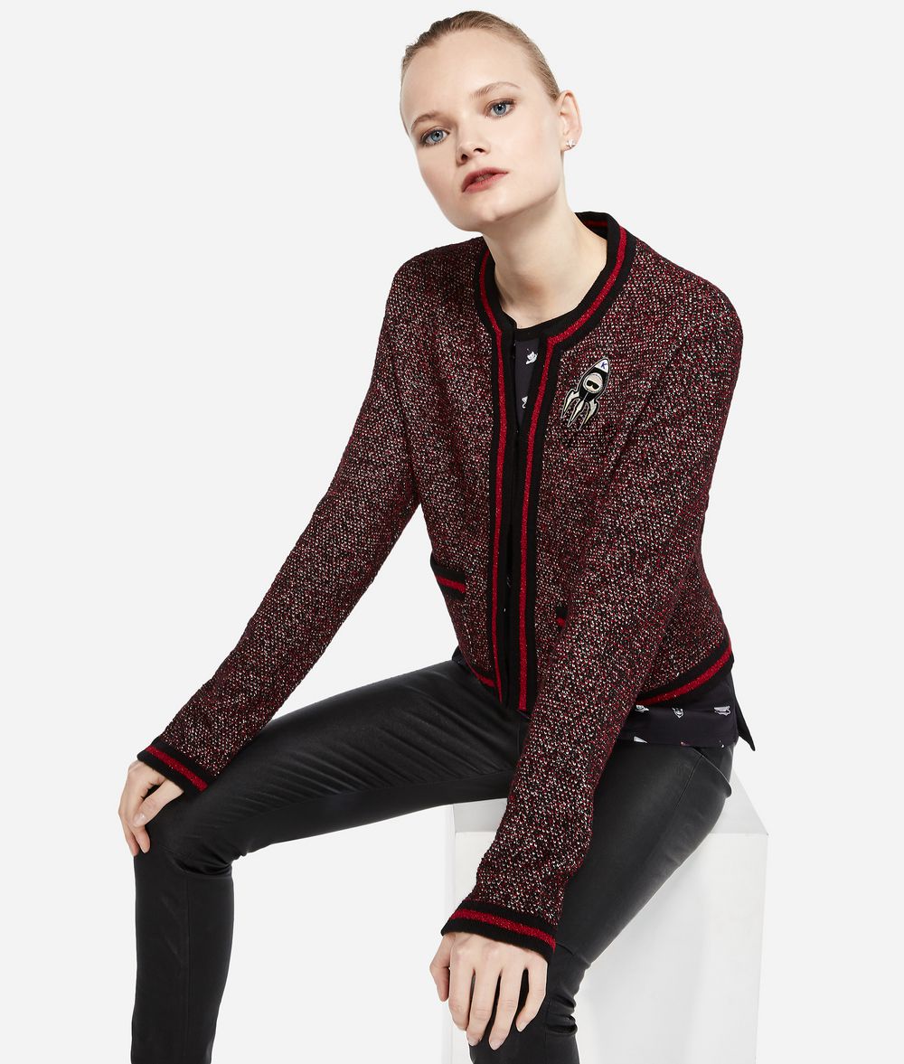 KARL LAGERFELD Karl Space Cardigan aus Bouclé Cardigan Damen f