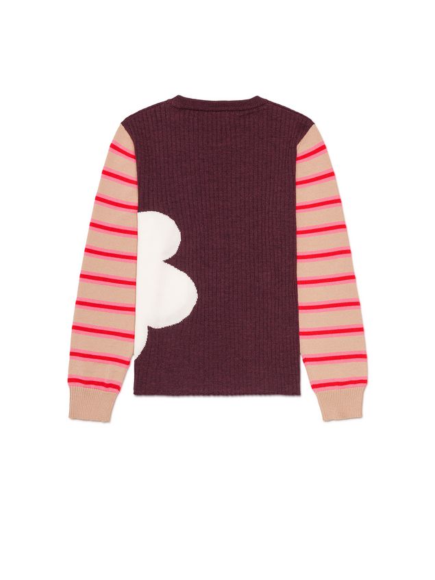 Long Sleeve Jumper Marni WOOL SWEATER WITH CONTRAST SLEEVES Woman