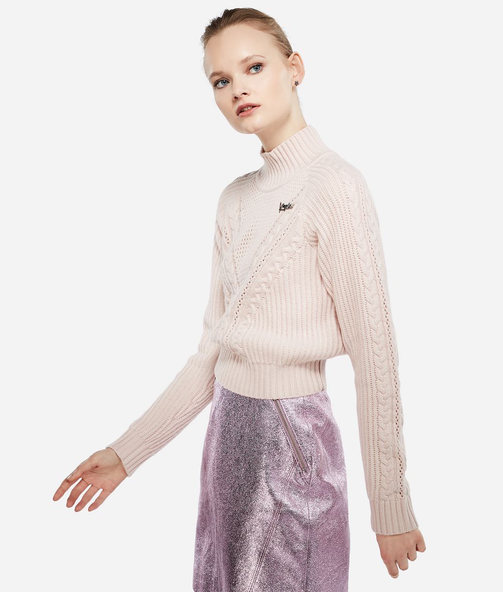 KARL LAGERFELD Karl x Kaia Cropped-Pullover Pullover Damen f