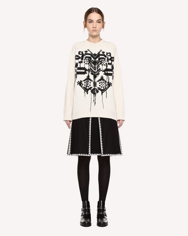 REDValentino Wool Jumper with cross-stitch detailing