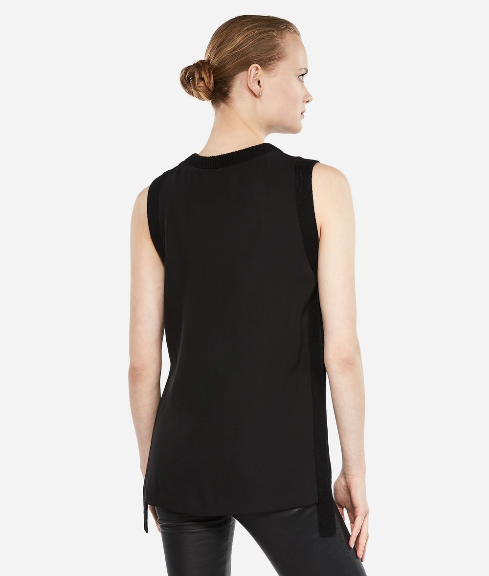KARL LAGERFELD Ärmelloses Top aus Kaschmir Pullover Damen d