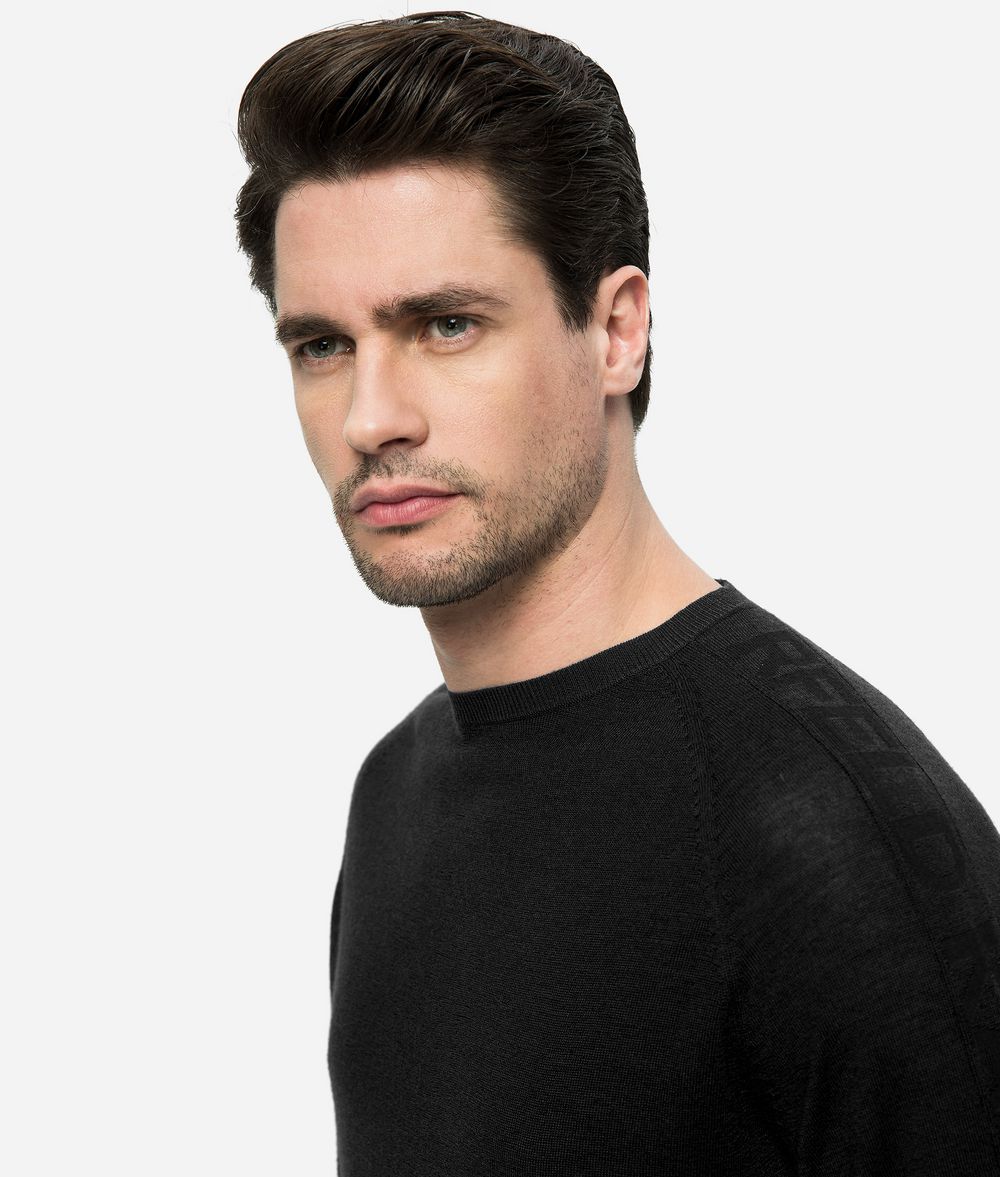 KARL LAGERFELD PULLOVER MIT INTARSIEN-LOGO AM ÄRMEL Pullover Herren d