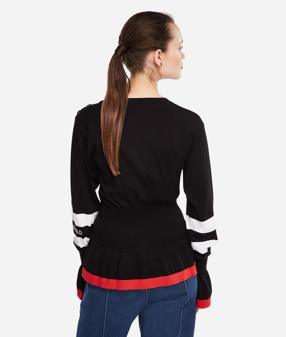 KARL LAGERFELD K/Tokyo Peplum Jumper Sweater Woman d