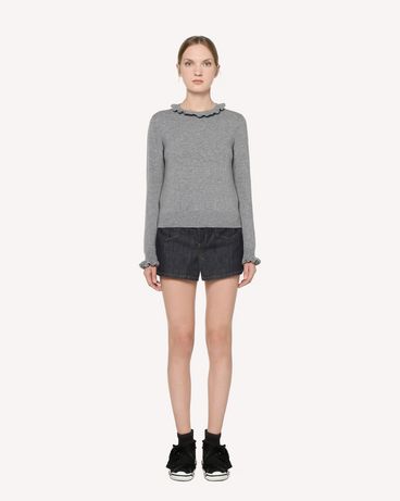 REDValentino Wool sweater with ruffle details