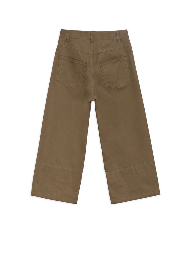 Pants Marni PANTS IN COTTON GABARDINE WITH CONTRASTING COLOR CUFFS Man