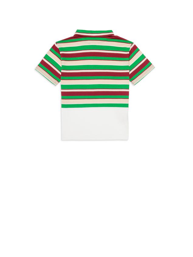 Short Sleeve T-Shirt Marni Polo in cotton striped jersey Man