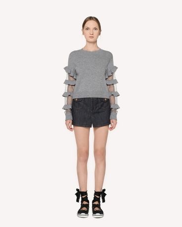 REDValentino Ruffles detail wool sweater