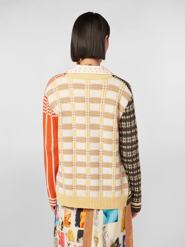 Cardigan Marni Cardigan in cotton and wool jacquard Woman