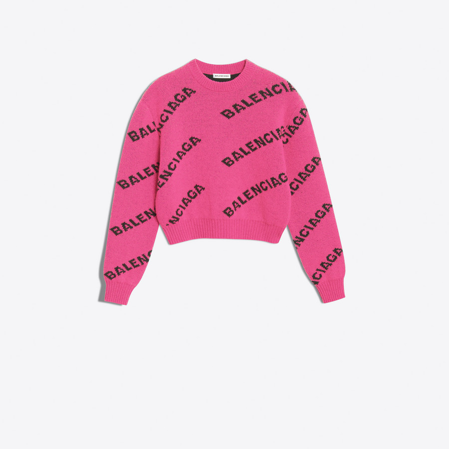 balenciaga logo sweater womens