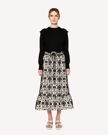 REDValentino Ruffles detail cotton jumper