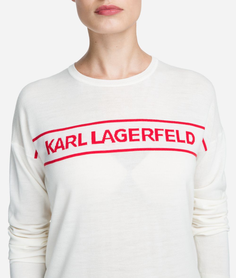 KARL LAGERFELD Wool Logo Sweater Sweater Woman d