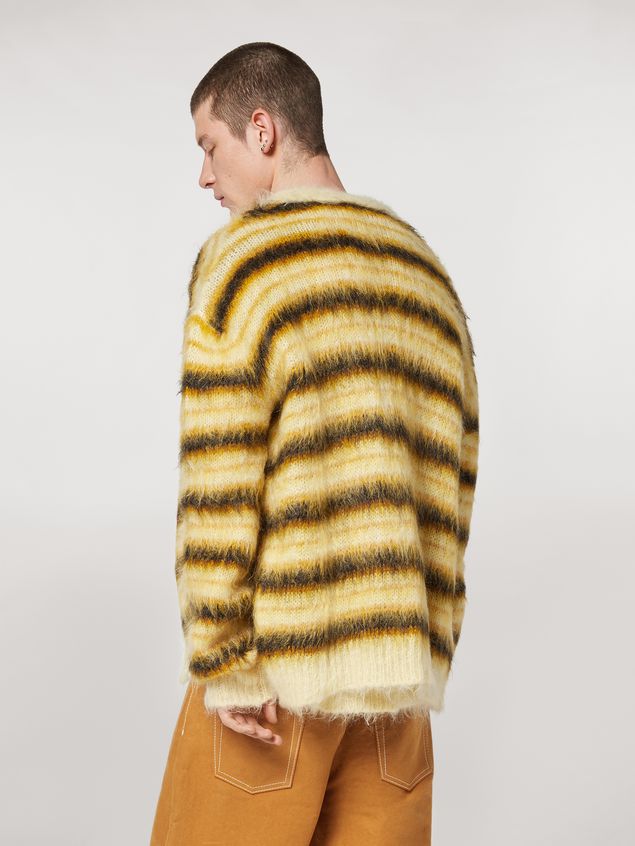 Cardigan Marni Cardigan in striped gauzed mohair Man
