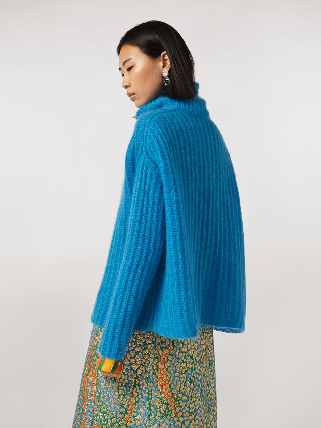 Medium Sleeve Jumper Marni Ribbed turtleneck in mohair Woman