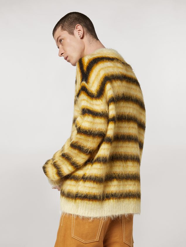 Long Sleeve Jumper Marni Sweater in striped gauzed mohair Man