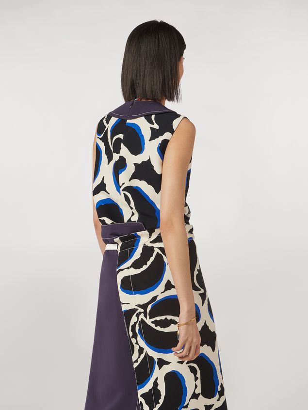 Top Marni Top in viscose cady Teardrop print Woman
