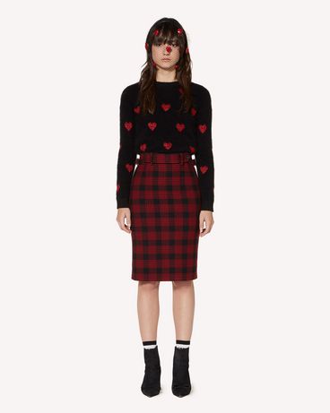 REDValentino Hearts intarsia angora sweater