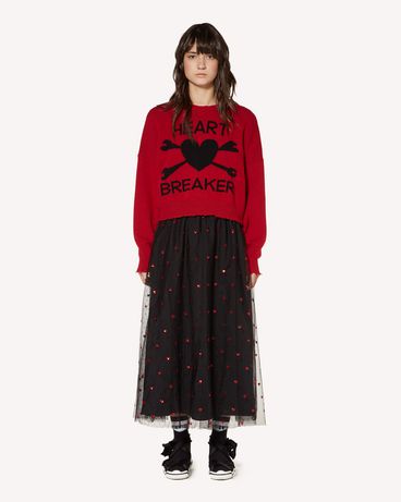 REDValentino "Heart Breaker" intarsia wool blend sweater