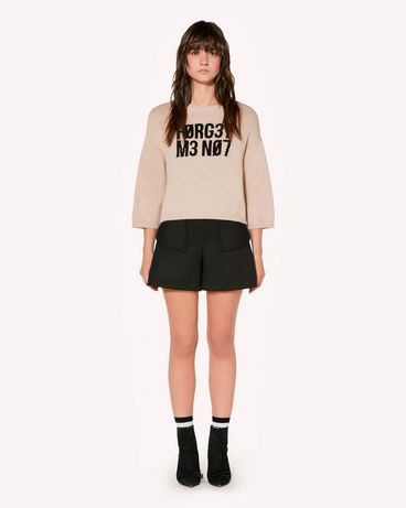 REDValentino "Forget Me Not" jacquard wool blend sweater