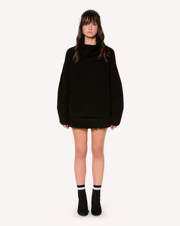 REDValentino "I Have a Crush on You "intarsia cotton sweater