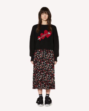 REDValentino Hearts and arrows intarsia wool blend sweater