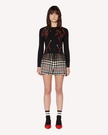 REDValentino Wool cardigan with Heart and Arrow inlay