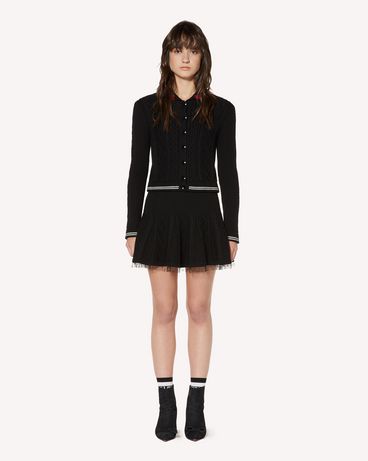 REDValentino Mini wool cardigan with heart patch