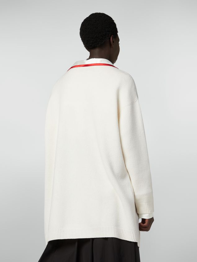 Cardigan Marni Long-sleeved cardigan in shetland wool Woman