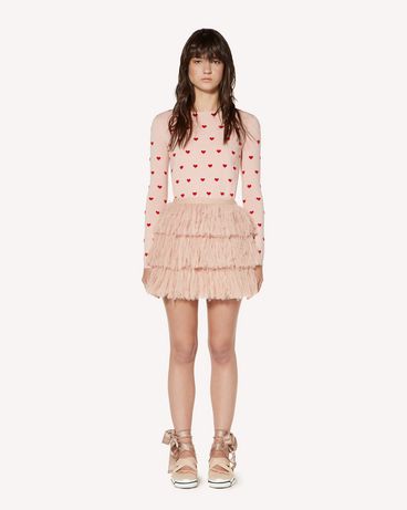 REDValentino 心形提花羊毛毛衣