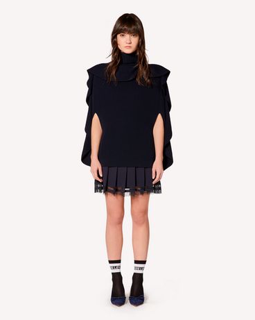 REDValentino Bow detail wool cape