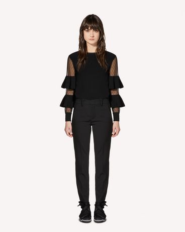 REDValentino Ruffles detail stretch viscose sweater