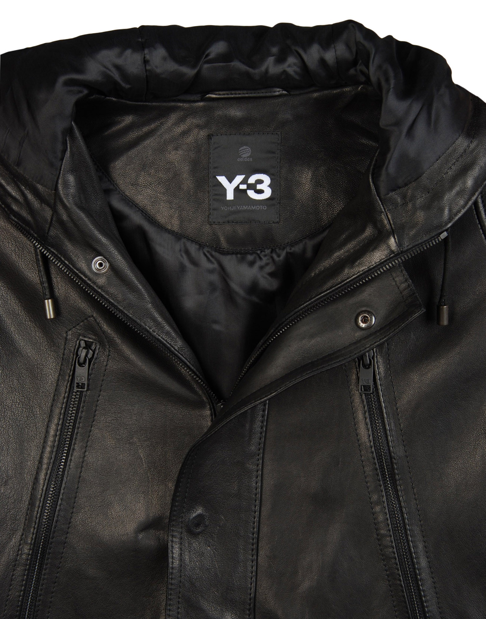 adidas y3 leather jacket