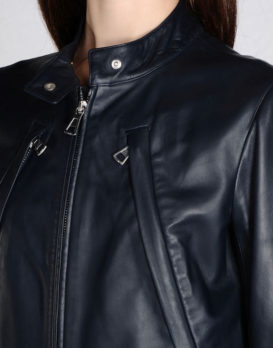 Maison Margiela Zip Up Leather Jacket Women Maison Margiela 4 Zip Up Leather Jacket Pickupin Info