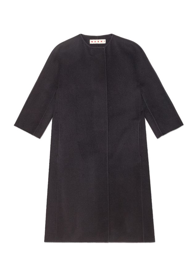 Coat In Double Angora And Cashmere With ¾ Sleeves ‎ | Marni
