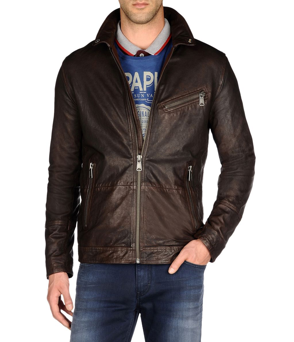 Napapijri ADAIR Leather Jacket Men | Napapijri Online Store
