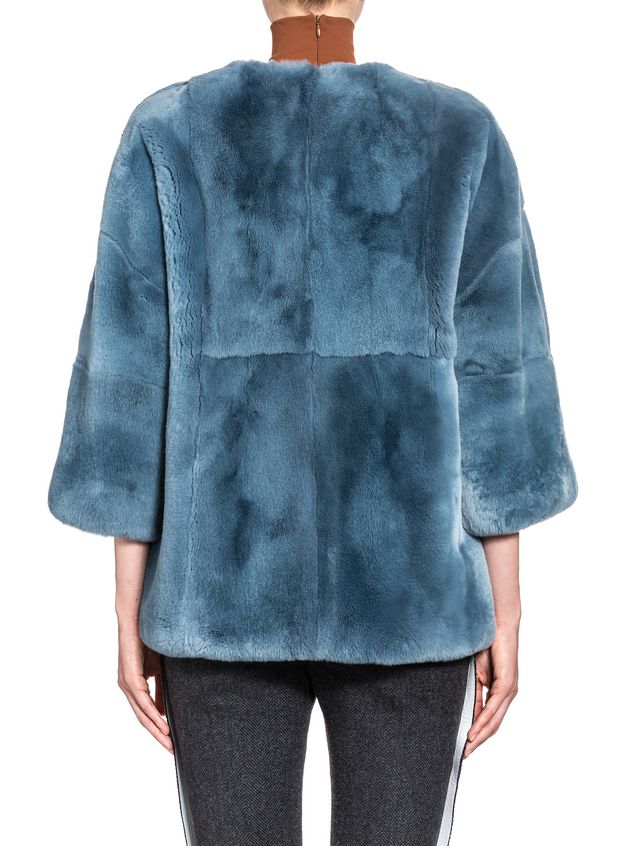 Jacket Marni Jacket in rex rabbit with jersey lining Woman