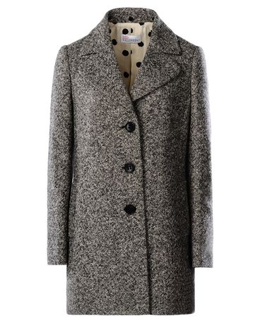 REDValentino Waxed tweed coat