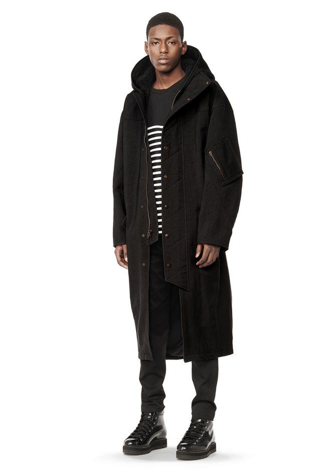 Alexander Wang OVERSIZED HOODED COAT JACKETS AND OUTERWEAR | Official Site