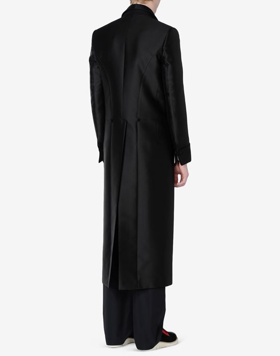 Maison Margiela Long Silk Coat With Shawl Collar Men